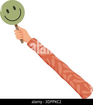 Hand Holding Positive Feedback Symbol Stock Vector