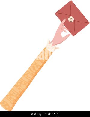 Cartoon Hand Hold Message Icon Stock Vector
