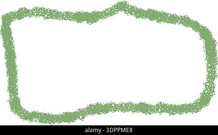 Wavy Crayon Quote Box Outline Frame Stock Vector