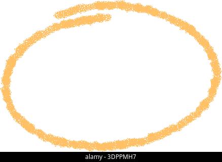 Round Chalk Contour Sketch Frame Stock Vector