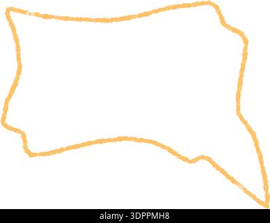 Hand Drawn Wavy Chalk Speech Bubble Stock Vector