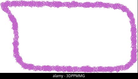 Hand Drawn Chalk Talk Bubble Rectangle Stock Vector