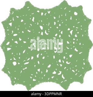 Groovy Crayon Wavy Sketched Rectangle Border Stock Vector