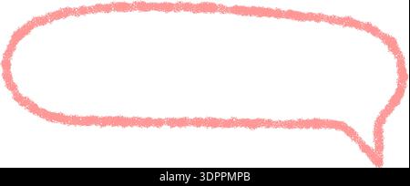 Hand Drawn Chalk Speech Bubble Icon Stock Vector