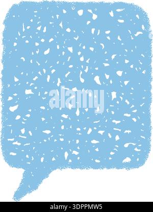 Crayon Sketch Organic Speech Bubble Box Stock Vector
