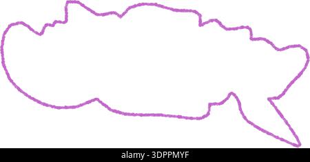 Hand Drawn Crayon Squiggle Speech Bubble Stock Vector