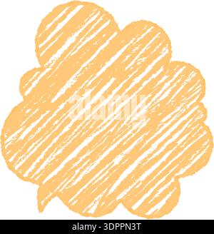 Chalk Scribble Speech Cloud Bubble Sketch Stock Vector
