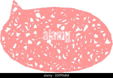 Crayon Scribble Talk Balloon Pastel Stock Vector