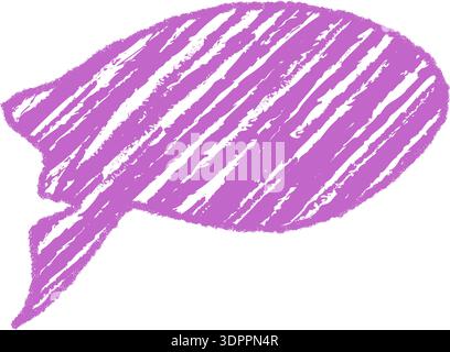 Wavy Organic Chalk Scribble Talk Bubble Stock Vector