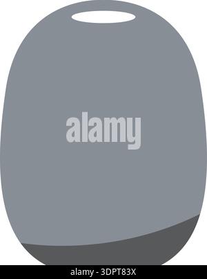 Smooth egg shaped device icon in gray representing a compact air purifier or humidifier Stock Vector
