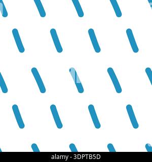 Rain scrawl seamless pattern. Blue small lines sprinkles background. Simple confetti repeated wallpaper. Short line dash vector surface design. Repeat Stock Vector