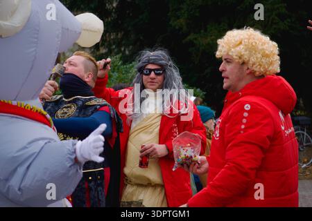 Dessau, Germany, February 15, 2026A diverse group of people in colorful Stock Photo