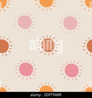 Hand drawn modern doodle seamless pattern. Pastel grunge background Stock Vector