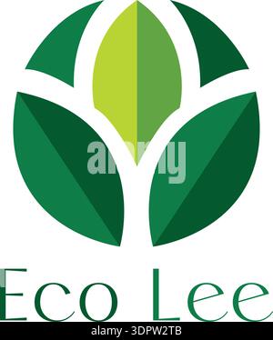 Eco Lee Logo Vector File Stock Vector
