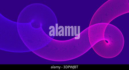 Colorful gradient backdrop with wavy dynamic line. Stock Vector