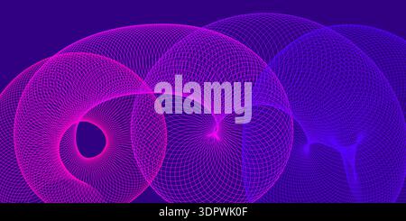 Colorful gradient backdrop with wavy dynamic line. Stock Vector