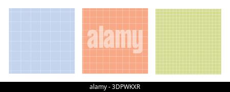 Trendy checkered background set. Straight line grid Stock Vector