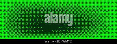 Dither bitmap vector texture. Abstract green gradient transition Stock Vector