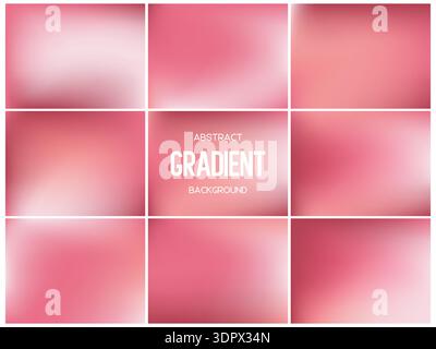 Pink sakura and cherry blossom mesh gradients. Stock Vector