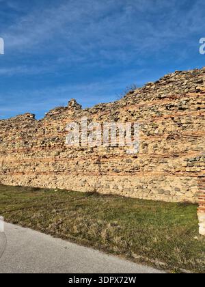 ​Massive stone fortification of the ancient Roman city of Diocletianopolis, Hisarya. Stock Photo
