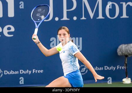 DUBAI, UAE, 16th February 2026. Action from the Round of 64 match ...