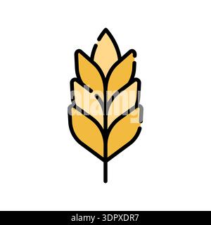cereals color line icon. Vector isolated element. Editable stroke. Stock Vector