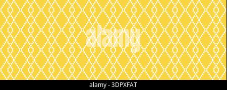 Yellow Boho Tribal Seamless Diamond Pattern Stock Vector
