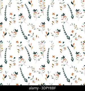Seamless Pattern with colorful flowers Stock Vector