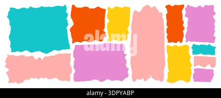 Set of torn paper frames. Stock Vector