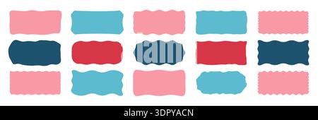 Wavy organic rectangle shapes Stock Vector