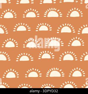 Bohemian baby seamless pattern.  Stock Vector