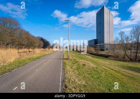 Amsterdam, The Netherlands, 15.02.2026, Large datacenter tower Digital Realty Amsterdam AMS17 located at Science Park in Oost district Stock Photo