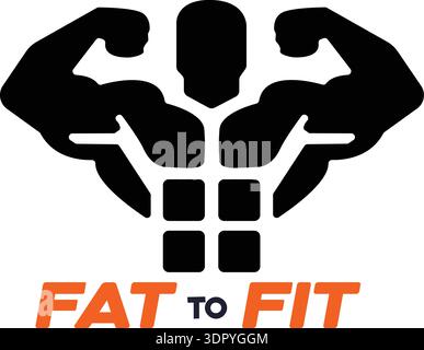 Fat to Fit Logo Stock Vector