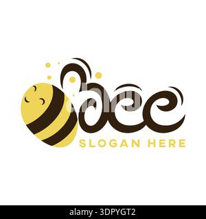 Modern letter B bee logo Stock Vector