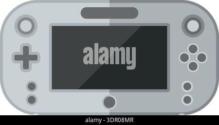Portable game console with black screen color icon Stock Vector
