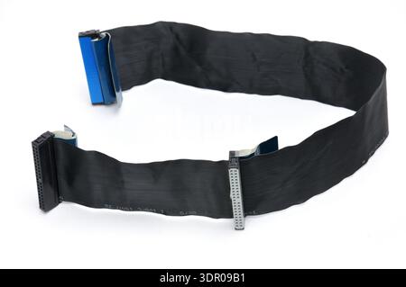 IDE cable for computer on an isolated white background Stock Photo