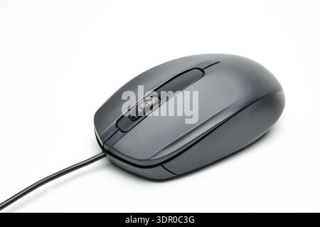 Computer mouse for issuing commands and controlling applications on an isolated white background Stock Photo