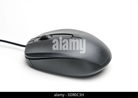 Computer mouse for issuing commands and controlling applications on an isolated white background Stock Photo