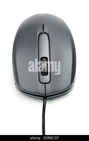 Computer mouse for issuing commands and controlling applications on an isolated white background Stock Photo