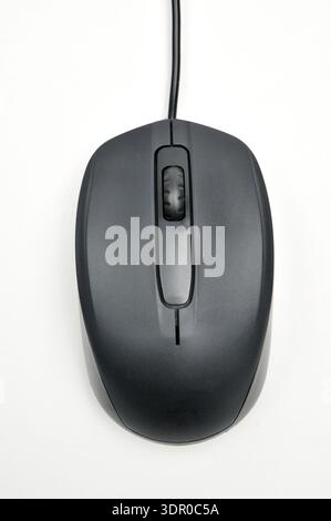 Computer mouse for issuing commands and controlling applications on an isolated white background Stock Photo