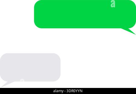 Mockup of generic SMS or messengar app blank message bubbles vector Stock Vector