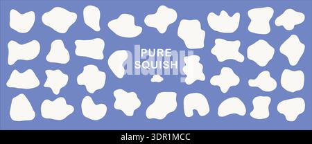 Abstract Organic Freeform Blob and Speech Bubble Set Stock Vector