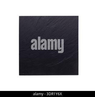 Set of Black Slate Tiles Arranged in a Simple and Clean Layout for Various Uses Stock Photo