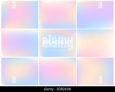 Marshmallow and candy mesh gradients. Stock Vector