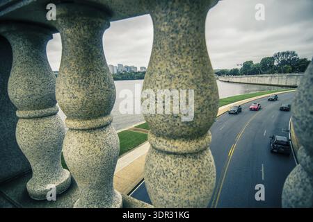 Downtown of Arlington in Virginia and Potomac River Stock Photo