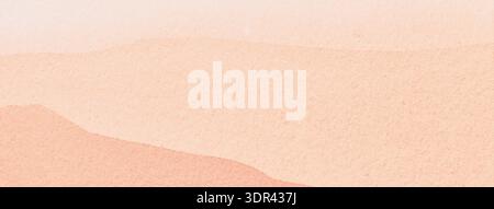 Light peach abstract watercolor texture background with pastel gradient surface, macro. Pink art backdrop. Stock Photo