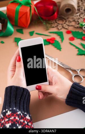 Creating a Collage With Various Items During Preparation for the Festive Season Stock Photo