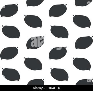 Vector seamless pattern of hand drawn mango Stock Vector