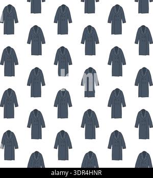 Vector seamless pattern of hand drawn coat Stock Vector