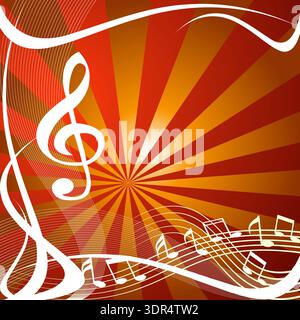 Elegant Treble Clef Music Background With Subtle Musical Notes And ...